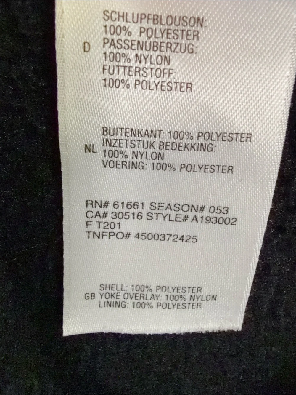 The North Face Denali Fleece Jacket Mens Large Black Polartec Zip Full A193
